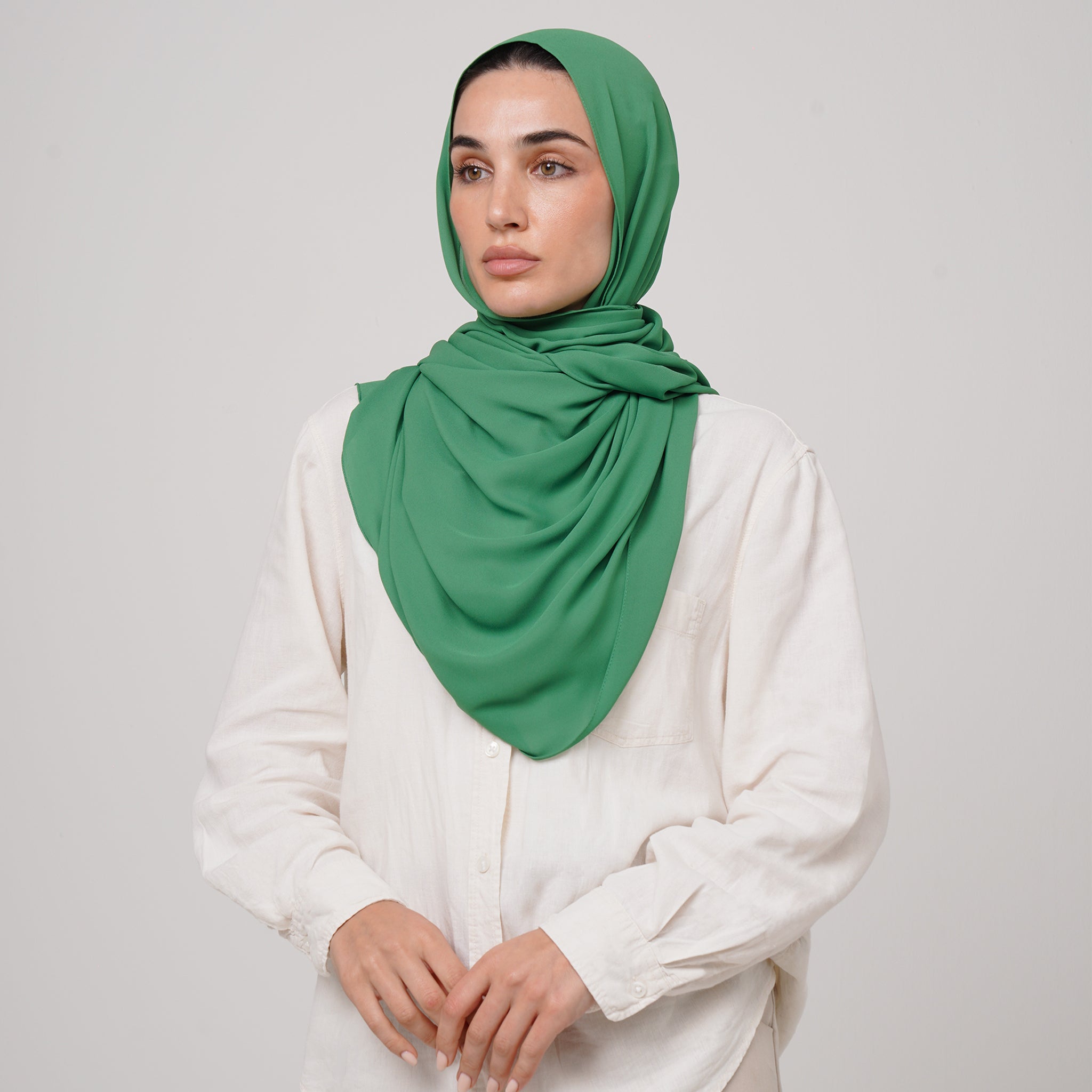 Premium Chiffon Hijab -Emerald Mint