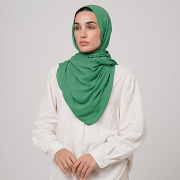 Premium Chiffon Hijab -Emerald Mint
