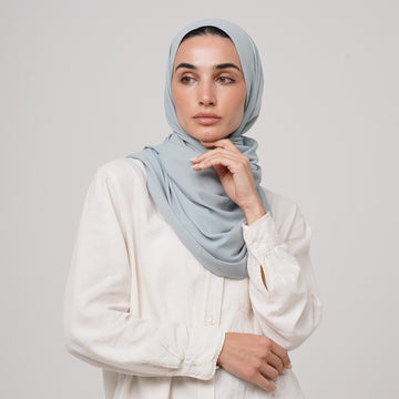 Premium Chiffon Hijab -Ice Blue