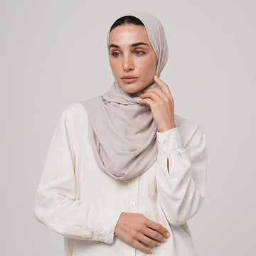 Premium Chiffon Hijab -Pearl Beige