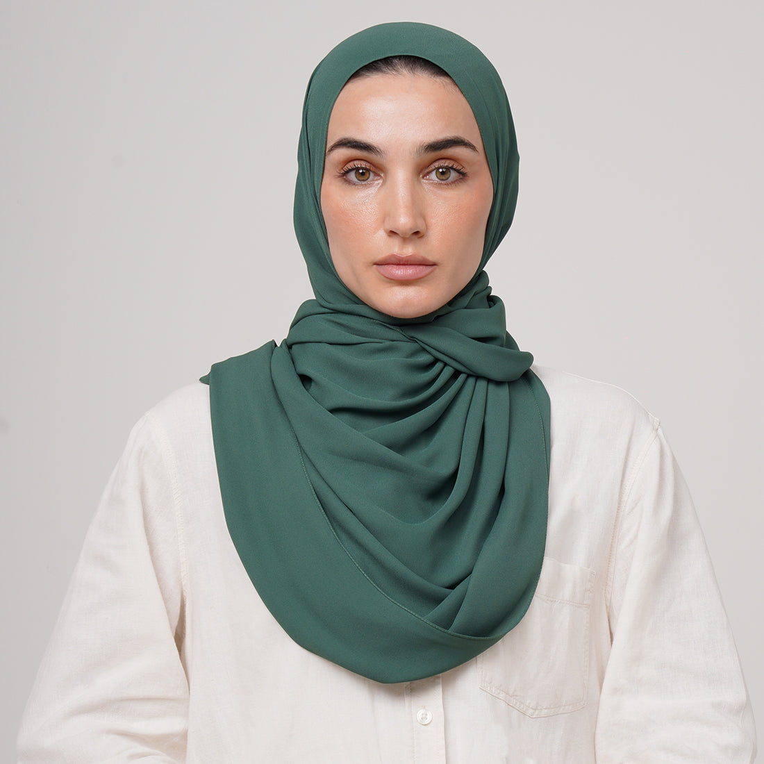 Premium Chiffon Hijab -Deep Teal