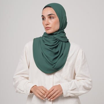 Premium Chiffon Hijab -Deep Teal
