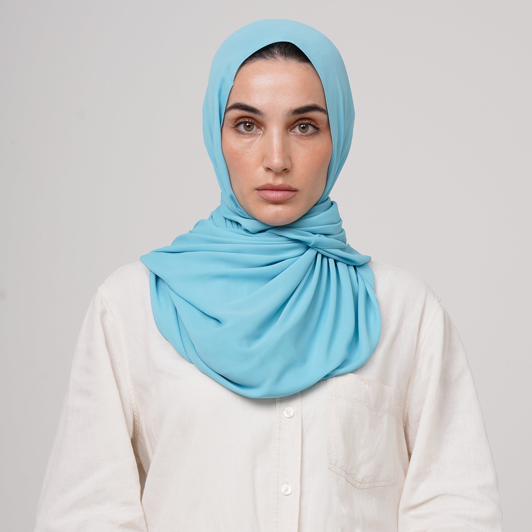 Premium Chiffon Hijab -Sky Blue