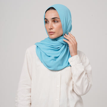 Premium Chiffon Hijab -Sky Blue