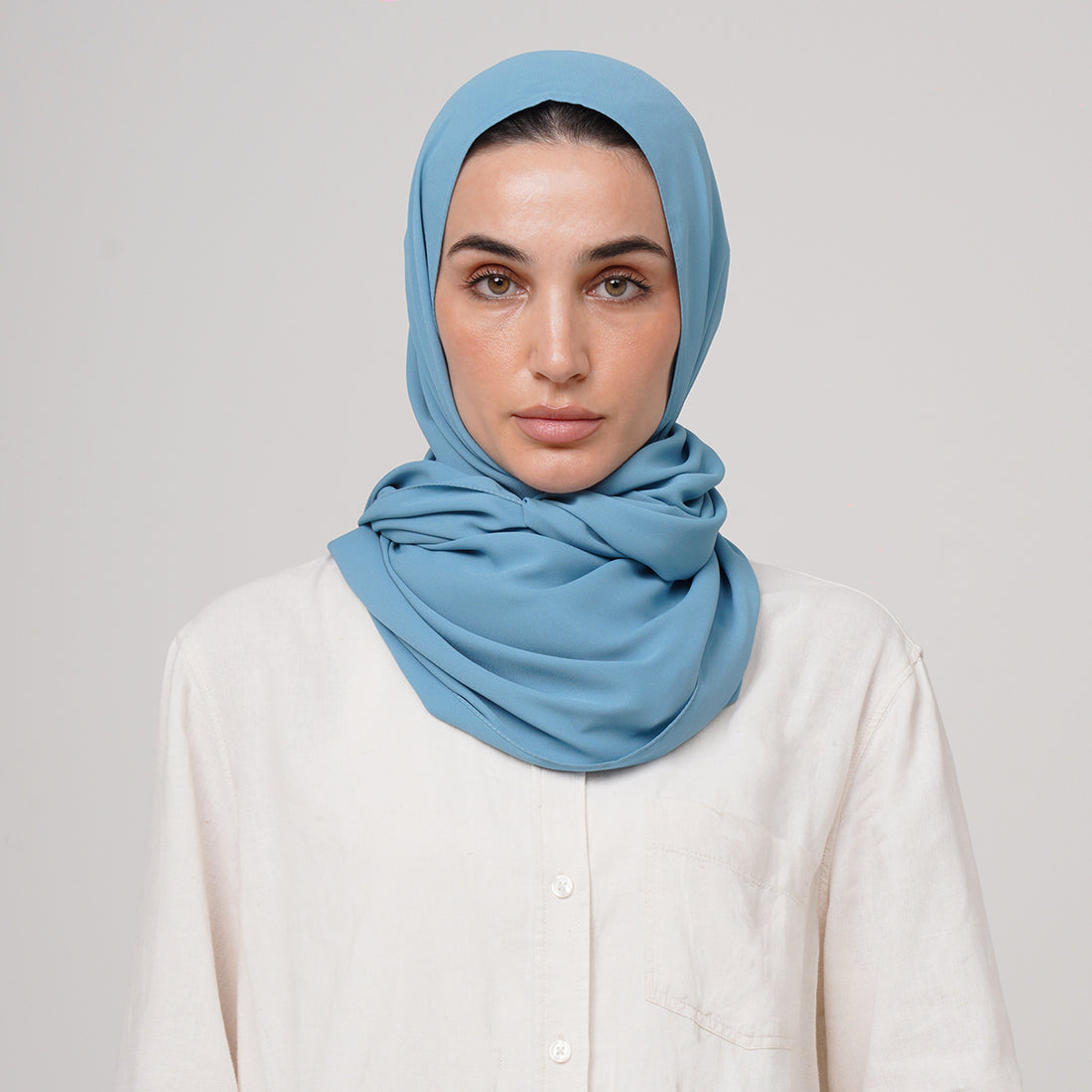Premium Chiffon Hijab -Dusty Blue