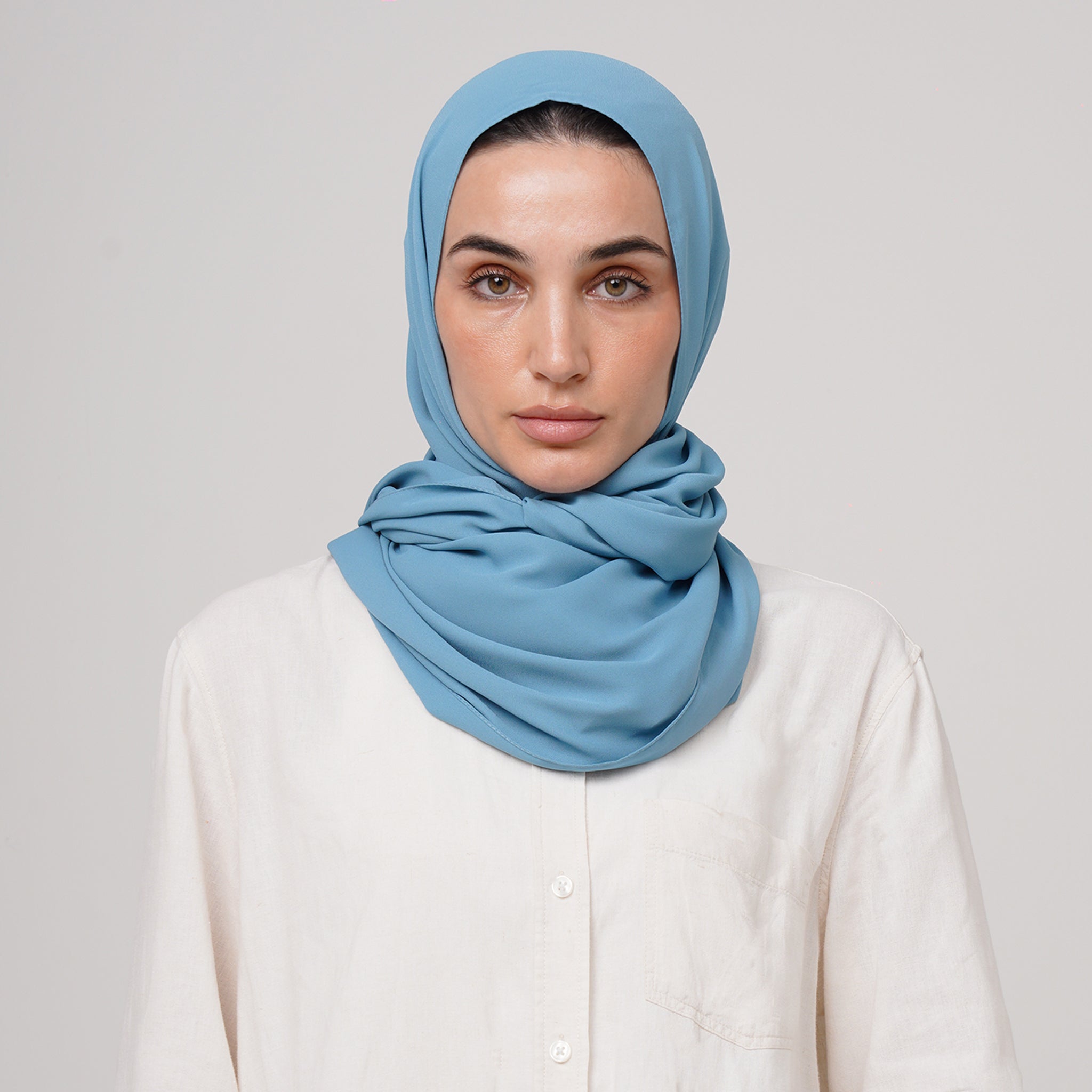 Premium Chiffon Hijab -Dusty Blue