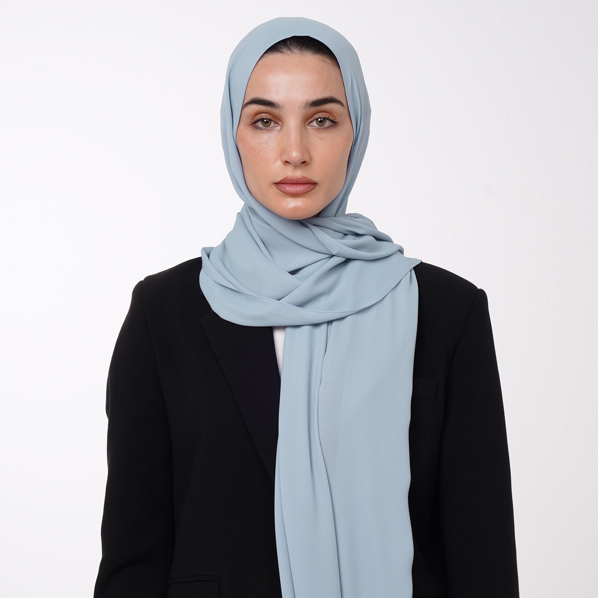 Premium Chiffon Hijab -Powder Blue