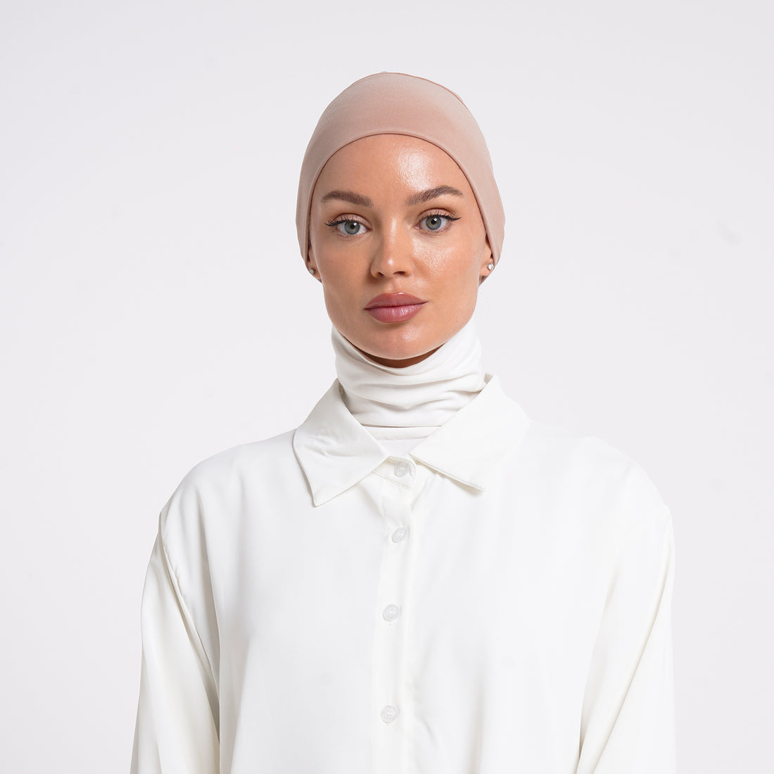 Lycra Full Bonnet - Blush Beige