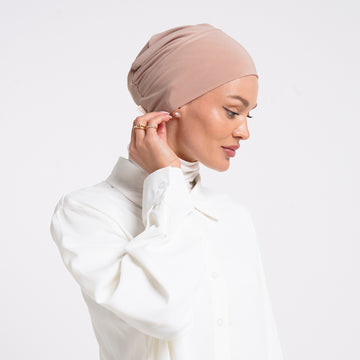 Lycra Full Bonnet - Blush Beige