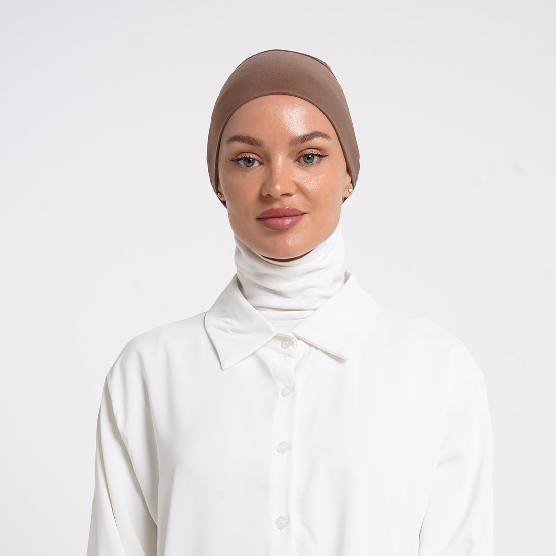 Lycra Full Bonnet - Mocha Taupe