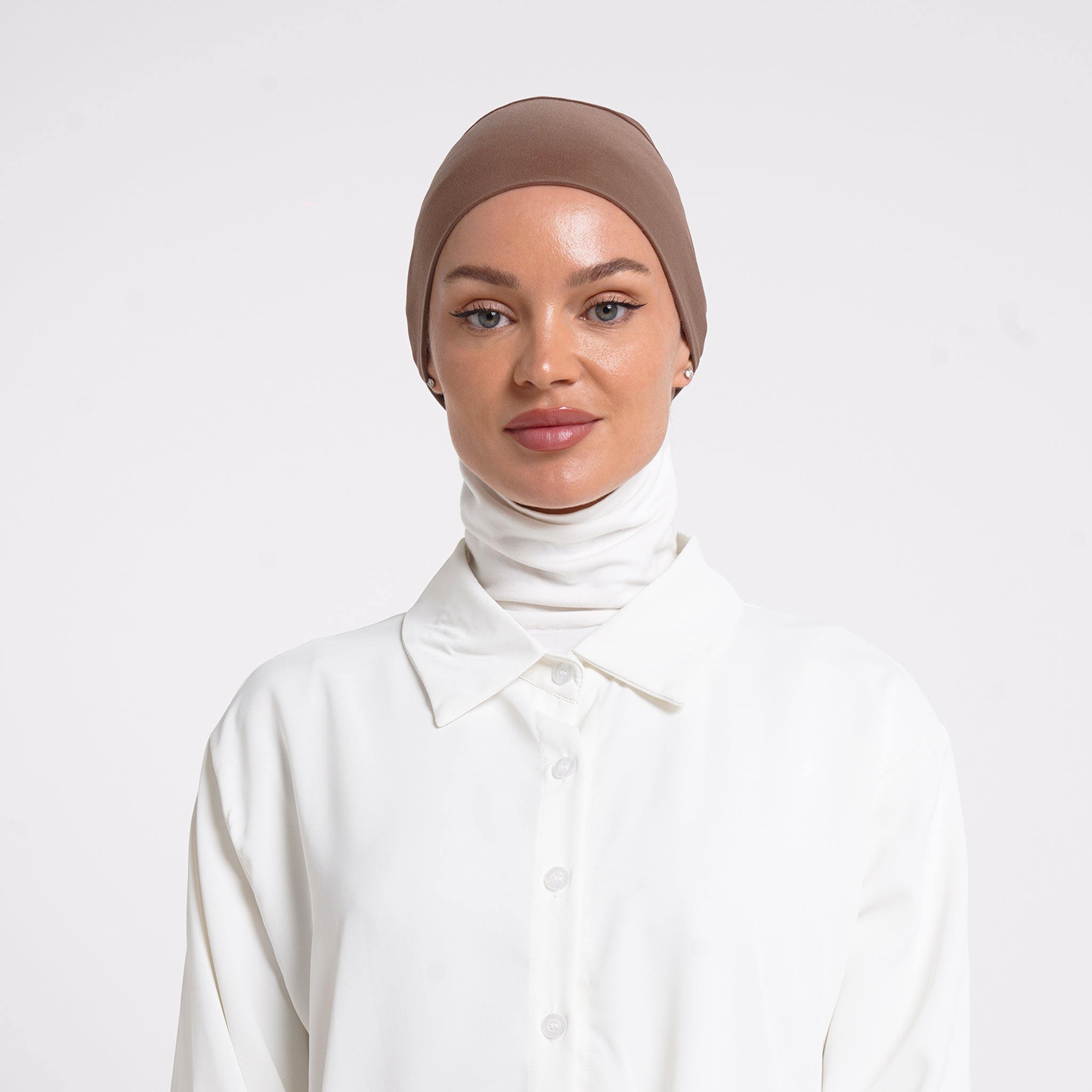 Lycra Full Bonnet - Mocha Taupe
