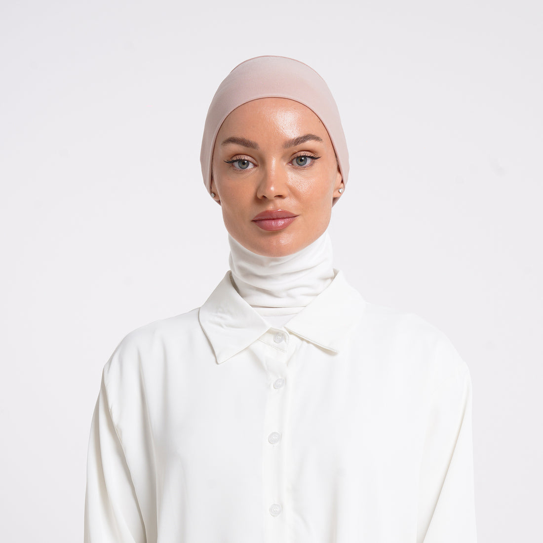 Lycra Full Bonnet - Soft Blush