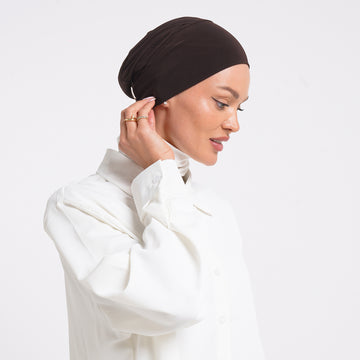 Lycra Full Bonnet - Espresso Brown