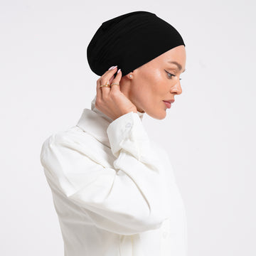 Lycra Full Bonnet - Jet Black