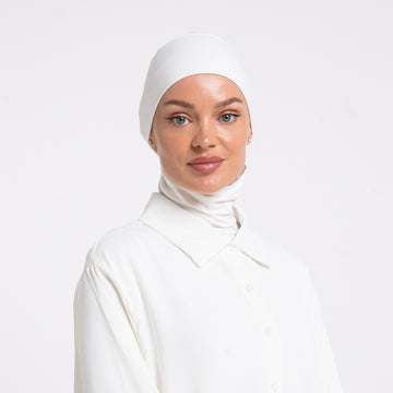Lycra Full Bonnet - Pure White