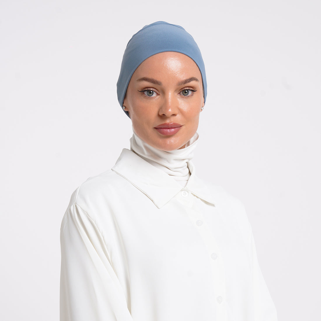 Lycra Full Bonnet - Dusty Blue