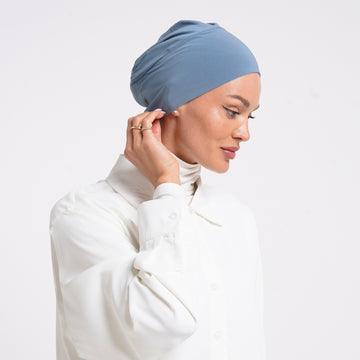 Lycra Full Bonnet - Dusty Blue