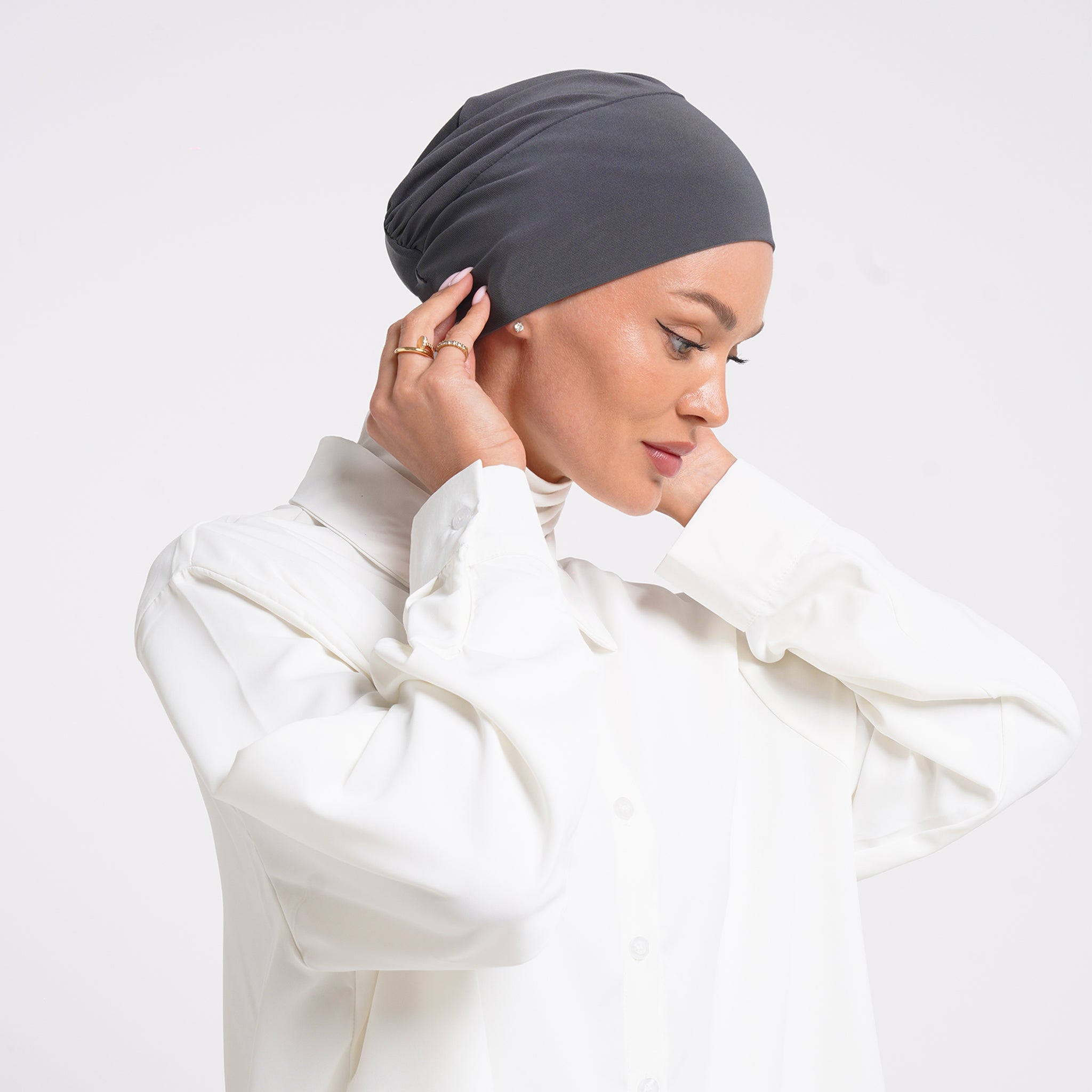 Lycra Full Bonnet - Slate Gray