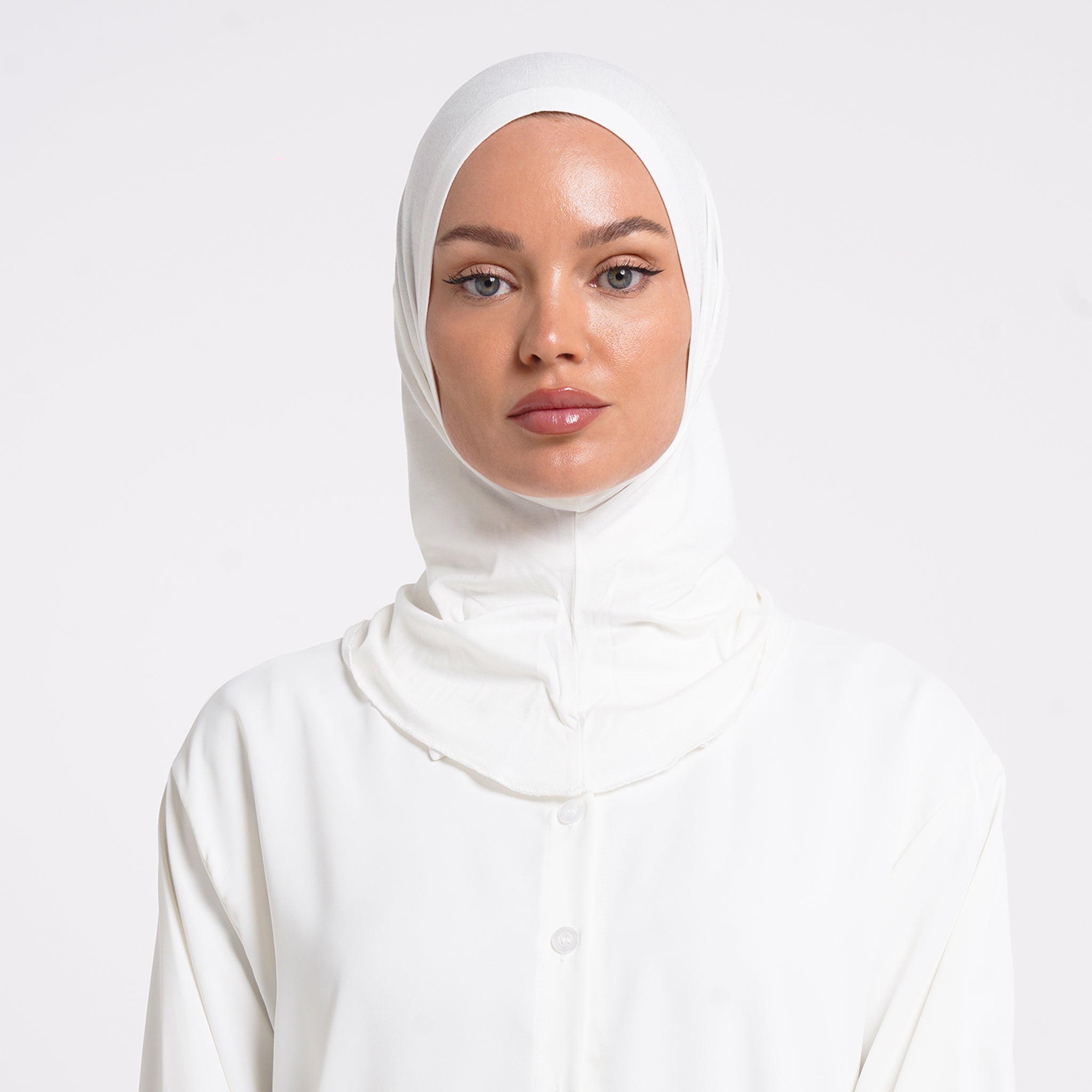 Pearl- Full Inner Hijab - Pure White