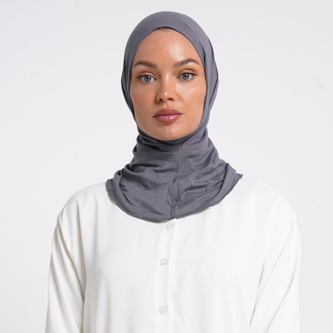Pearl- Full Inner Hijab - Slate Grey