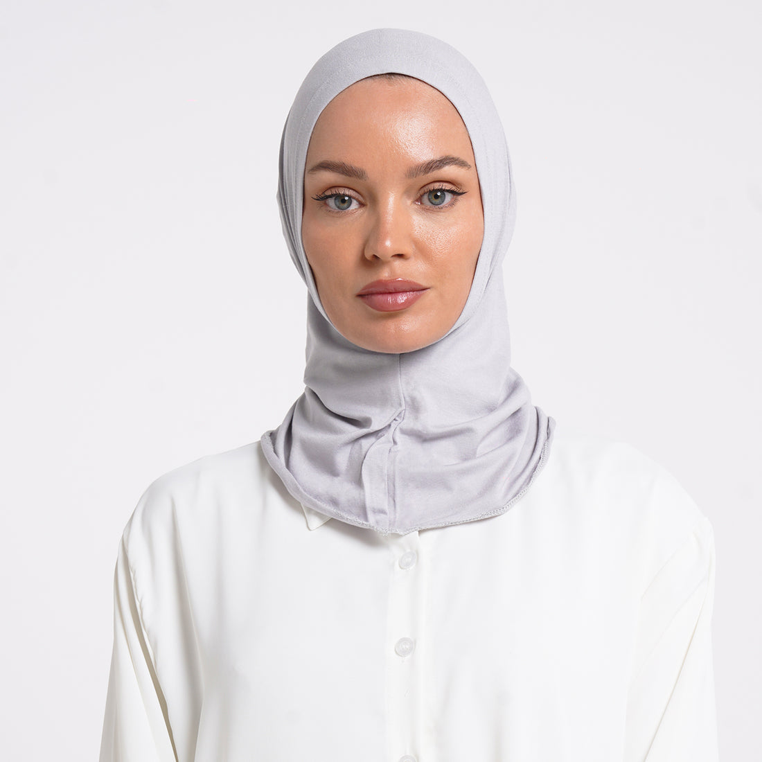 Pearl- Full Inner Hijab - Silver Grey