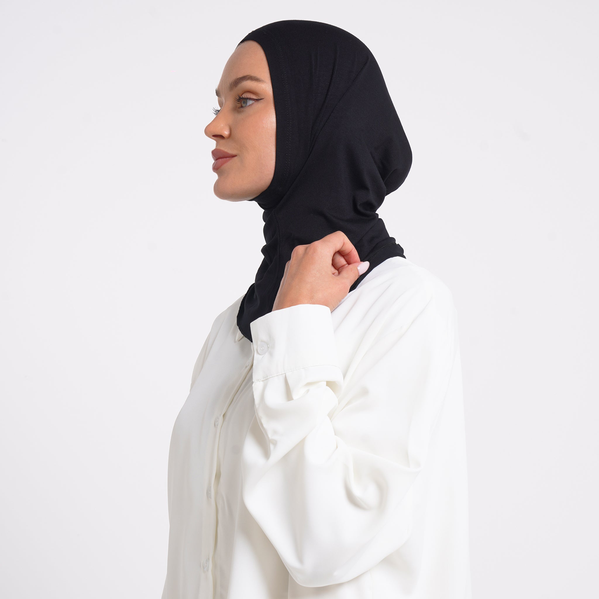 Pearl- Full Inner Hijab - Black
