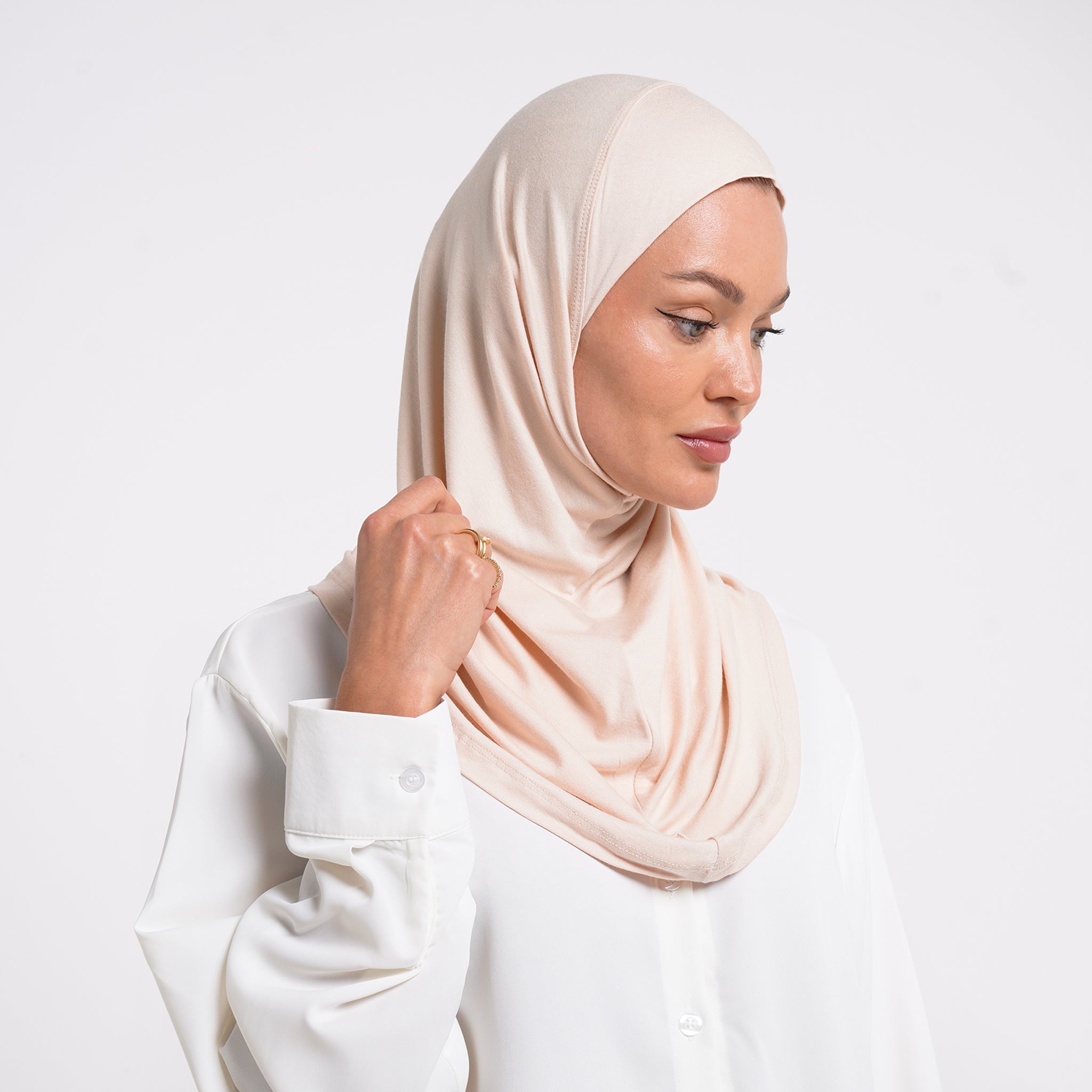 Elisa Hijab 1 piece - Blush Beige