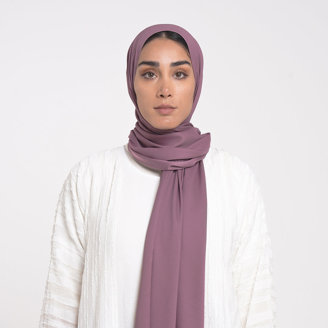 Smooth Satin Hijab - Dusty Mauve
