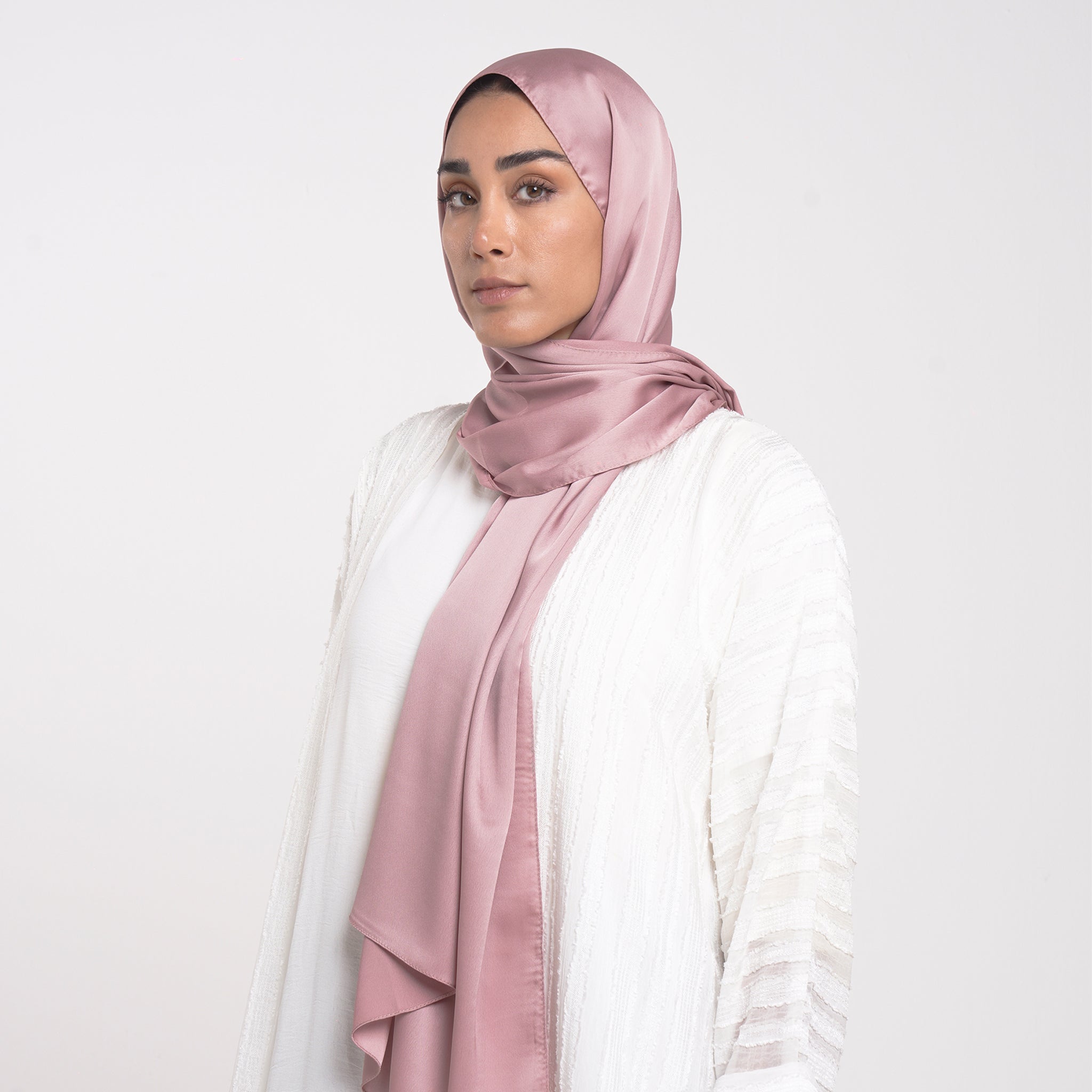 Smooth Satin Hijab - Blush Pink