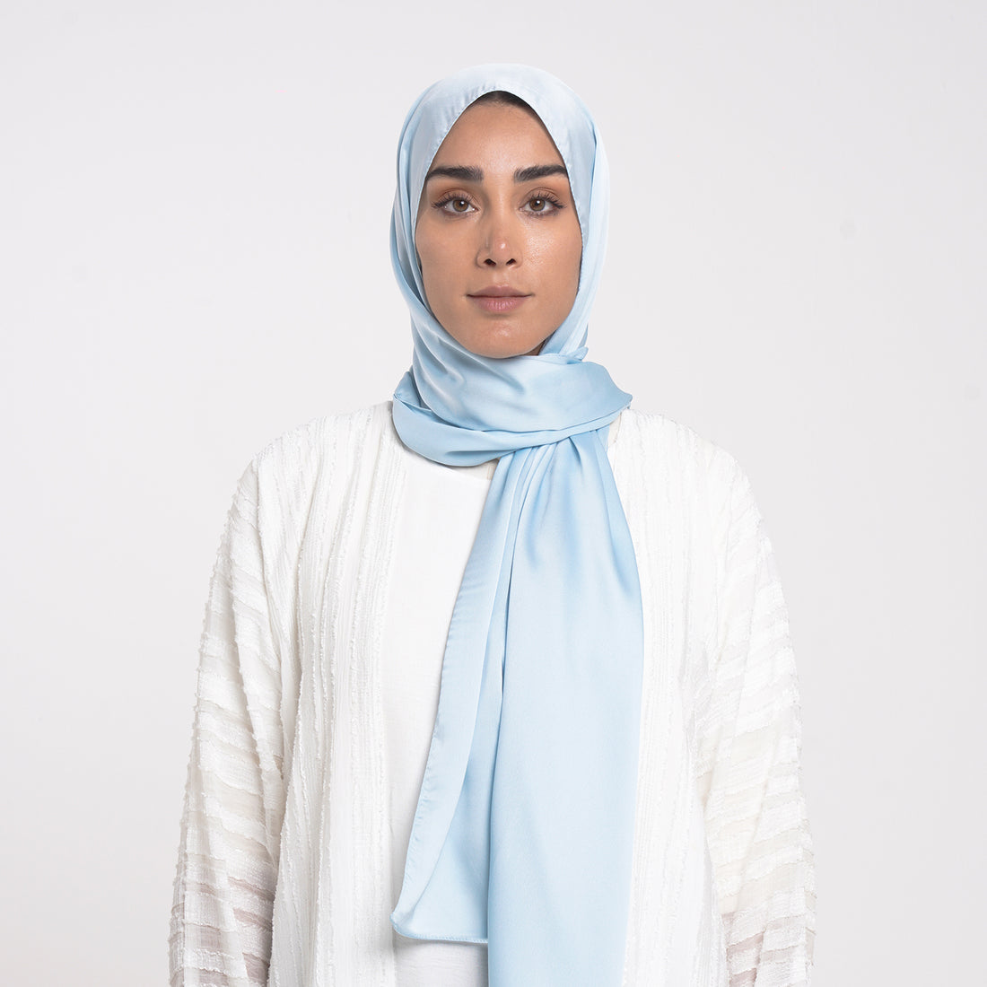Smooth Satin Hijab -Baby Blue