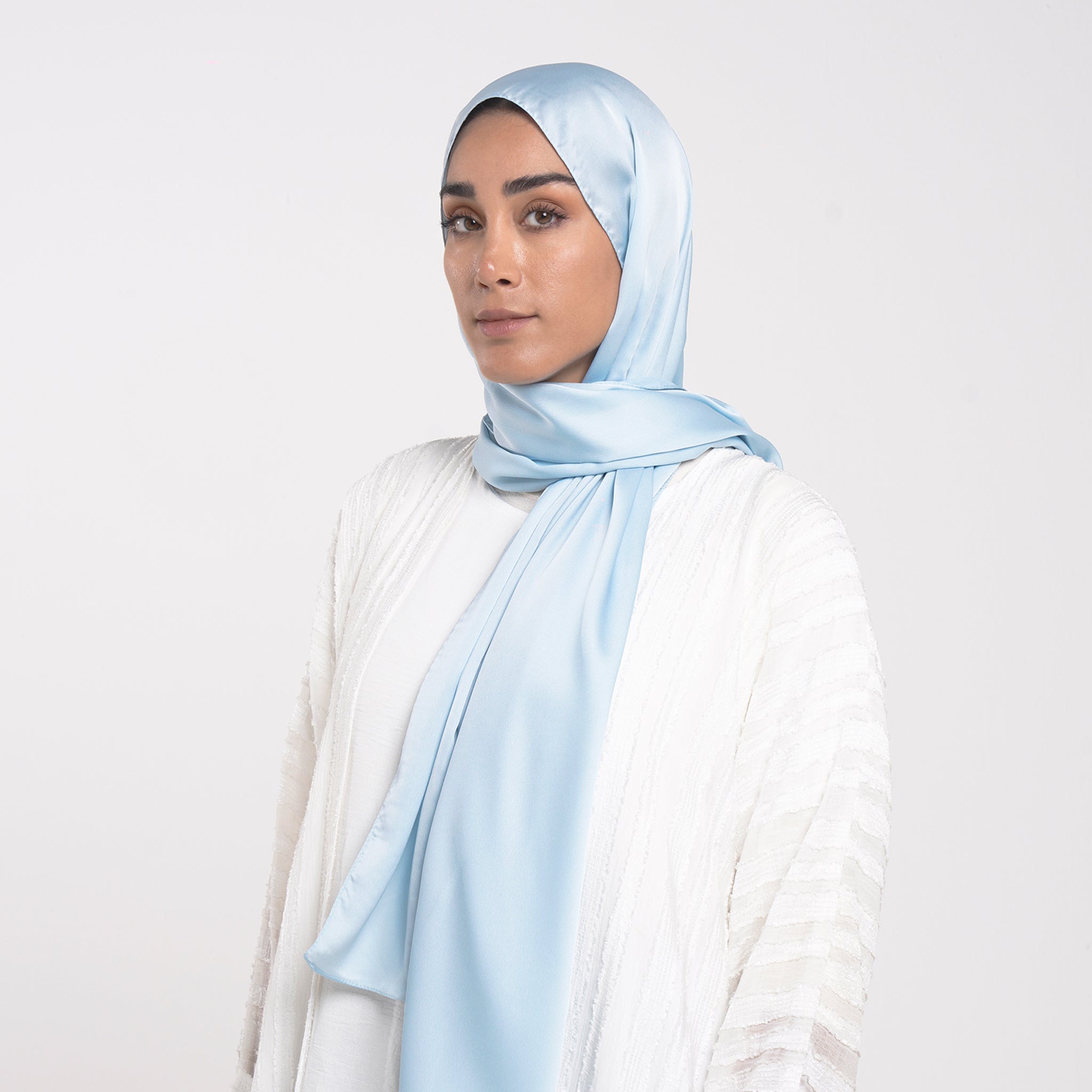 Smooth Satin Hijab -Baby Blue