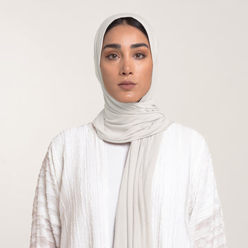 MalMal Cotton Hijab - Ivory Mist