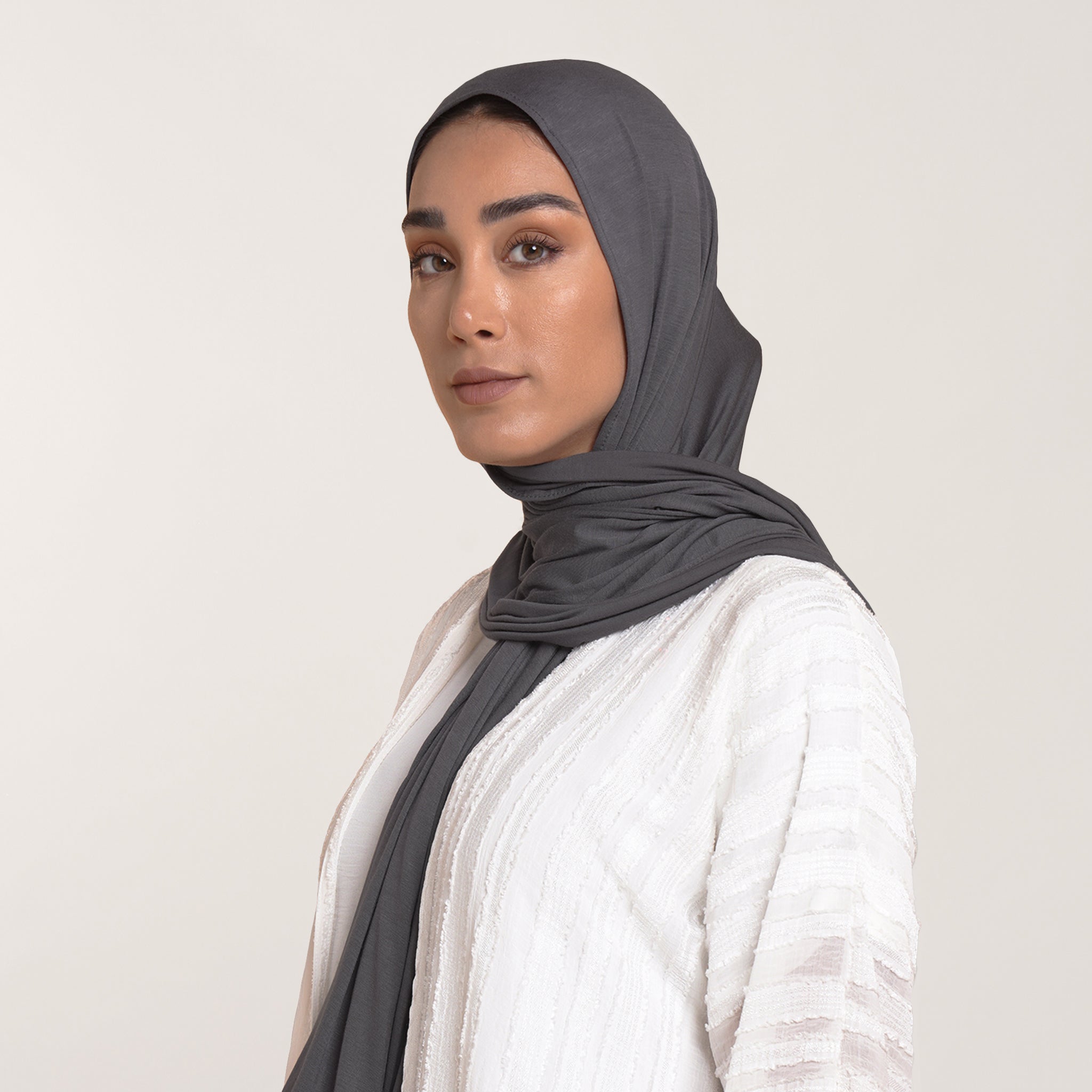 MalMal Cotton Hijab - Charcoal Grey